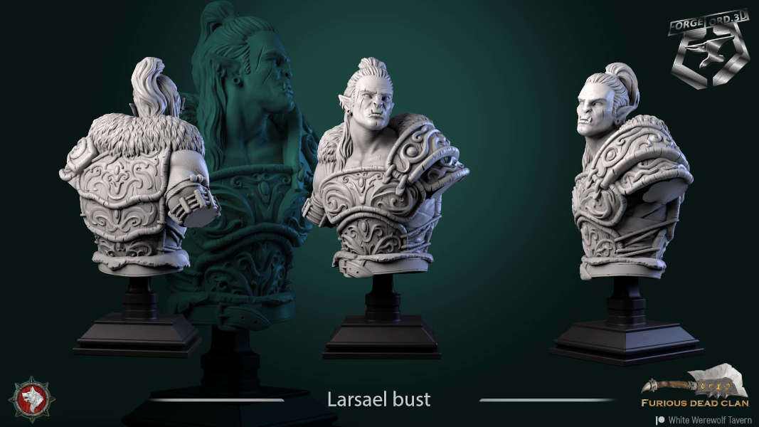 Larsael-bust-75mm-figurines-fantasy-tabletop-RPG-3D-miniatures-white-werewolf-tavern