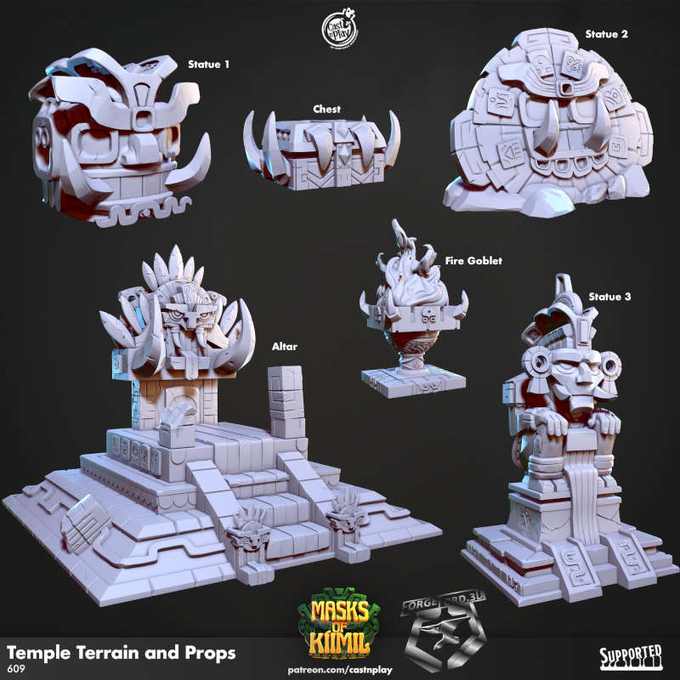 Temple Terrain And Props