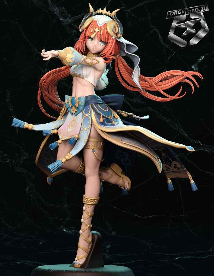 Nilou-statue-75mm-RN-Estudio-figurines-fantasy-tabletop-RPG-3D-miniatures