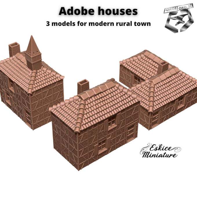 Adobe-house-Decor-3dminiatures-decor-Eskice-Miniature-historical-WW-II-1