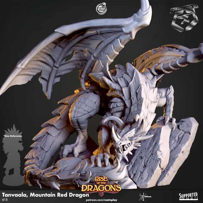 Tanvaala,-Mountain-Red-Dragon-CastNPlay-Rise-of-the-dragons-Collection--fantasy-tabletop-RPG-3D-miniatures