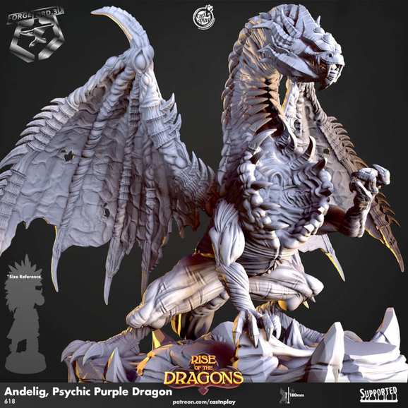 Andelig,-Psychic-Purple-Dragon-CastNPlay-Rise-of-the-dragons-Collection--fantasy-tabletop-RPG-3D-miniatures