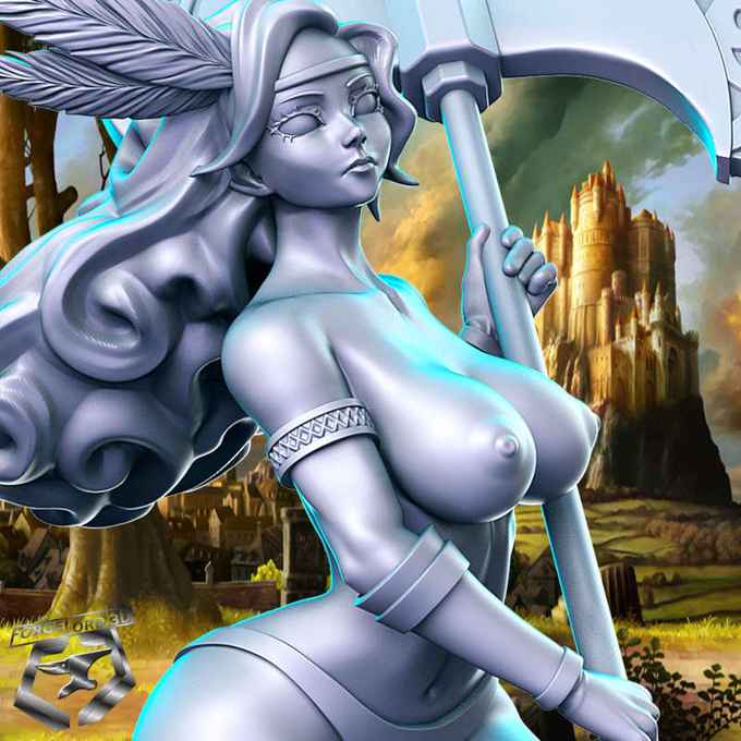 Amazona-nude-RN-Estudio--figurines-fantasy-tabletop-RPG-3D-miniatures