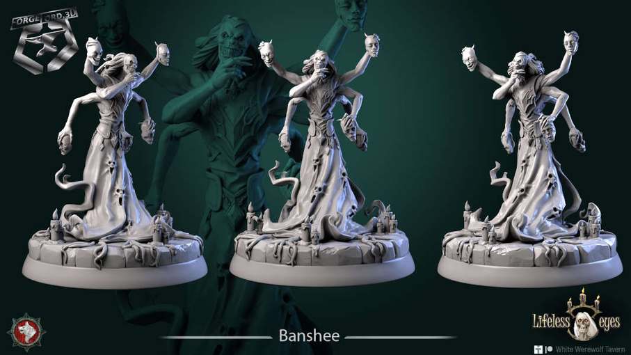 Banshee-Reidar-statue-75mm-figurines-fantasy-tabletop-RPG-3D-miniatures-white-werewolf-tavern