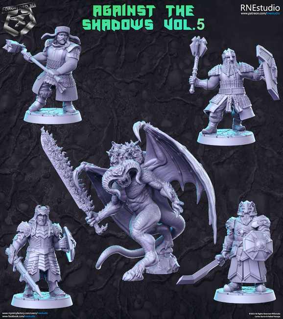 against-the-shadows-pack-5-RN-Estudio-figurines-fantasy-tabletop-RPG-3D-miniatures