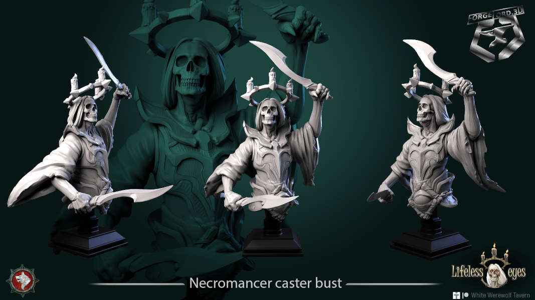 necromancer-caster-bust-75mm-figurines-fantasy-tabletop-RPG-3D-miniatures-white-werewolf-tavern