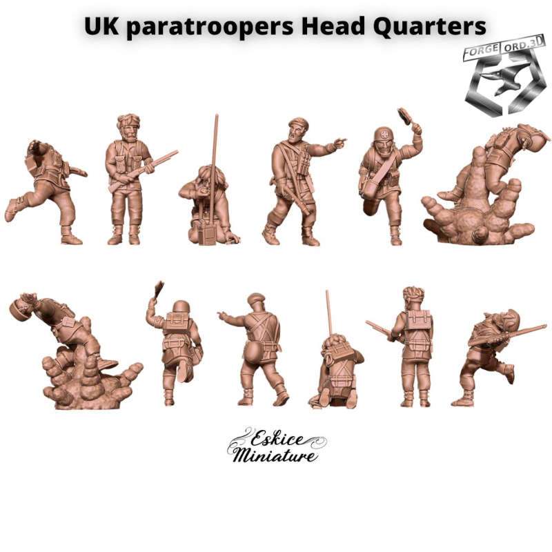 uk-paratroopers-head-quarter-serie-2-WWII-Figurines-3D-miniatures-Eskice-Miniature-historical-2