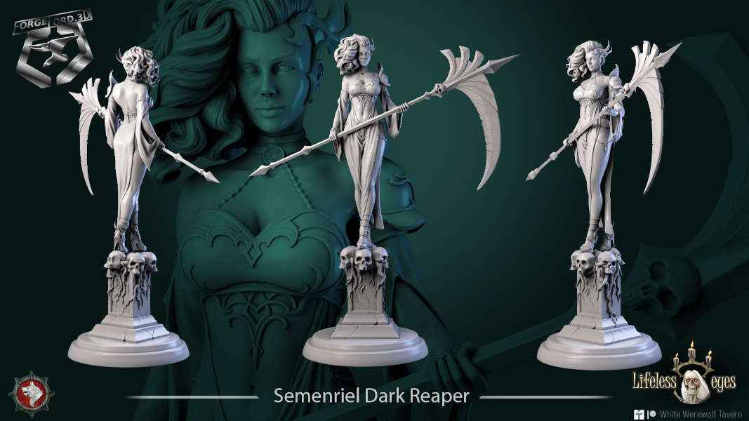 Semenriel-Dark-Reaper-statue-75mm-figurines-fantasy-tabletop-RPG-3D-miniatures-white-werewolf-tavern