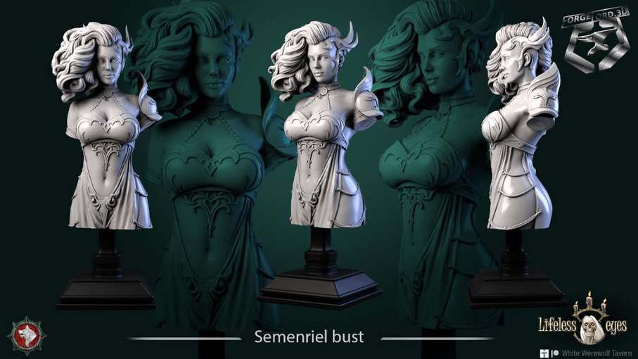 Semenriel-bust-75mm-figurines-fantasy-tabletop-RPG-3D-miniatures-white-werewolf-tavern
