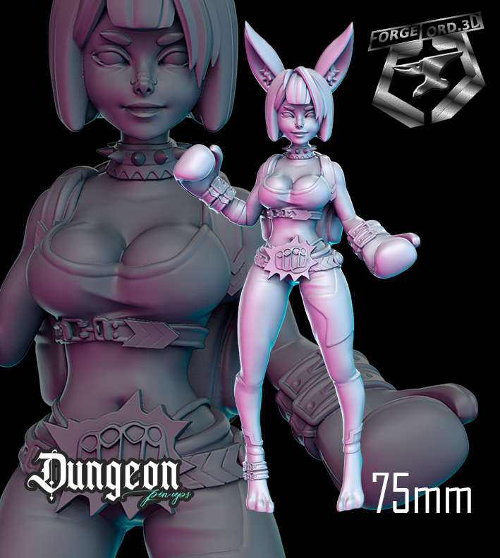 Box-Bunny-statue-75mm-RN-Estudio-figurines-fantasy-tabletop-RPG-3D-miniatures