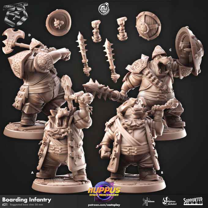 Boarding-Infantry-CastNPlay-hupus-space-mercenaries-Collection--fantasy-tabletop-RPG-3D-miniatures