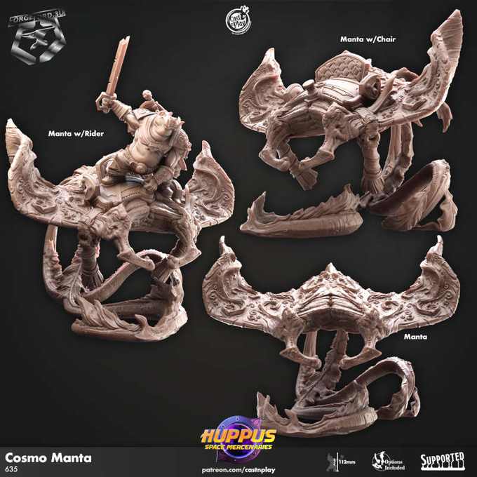 Cosmo-Mantas-CastNPlay-hupus-space-mercenaries-Collection--fantasy-tabletop-RPG-3D-miniatures