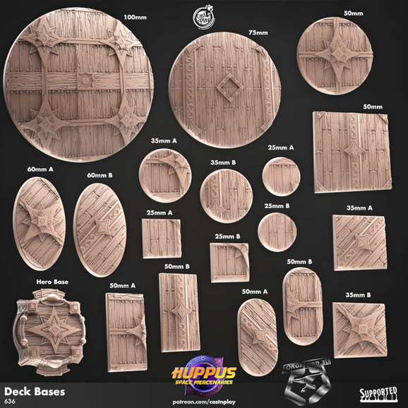 Huppus-Bases-CastNPlay-Collection--fantasy-tabletop-RPG-3D-miniatures
