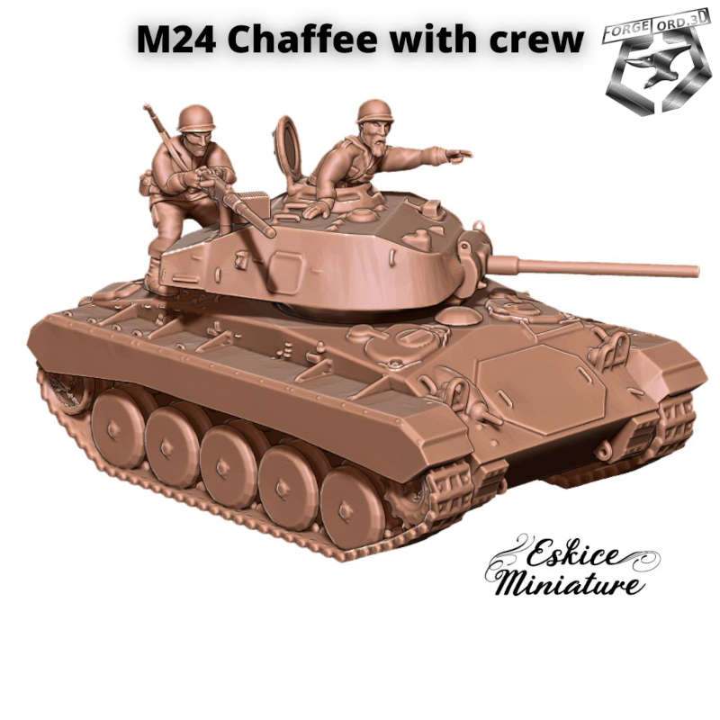 M24-Chaffee-with-crew-Tank-Eskice-Miniature-WWII-historical-vehicule-figurine-3d-miniatures-tabletop-rpg