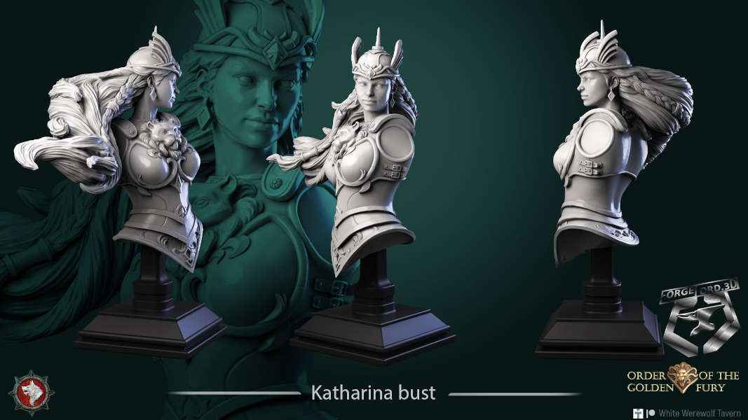 Katharina-bust-75mm-figurines-fantasy-tabletop-RPG-3D-miniatures-white-werewolf-tavern