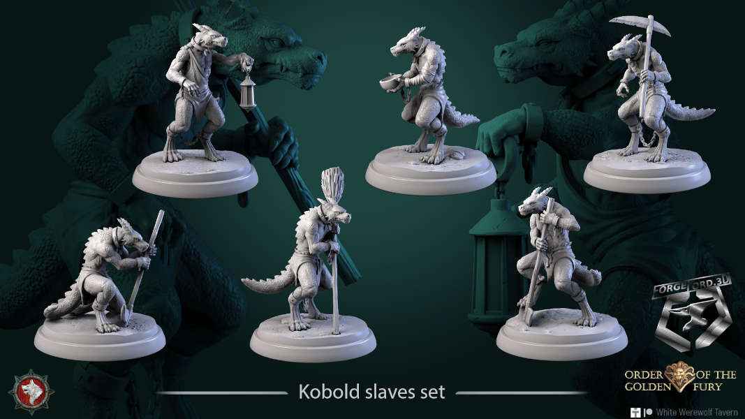 Kobold-slaves-set-32mm-figurines-fantasy-tabletop-RPG-3D-miniatures-white-werewolf-tavern