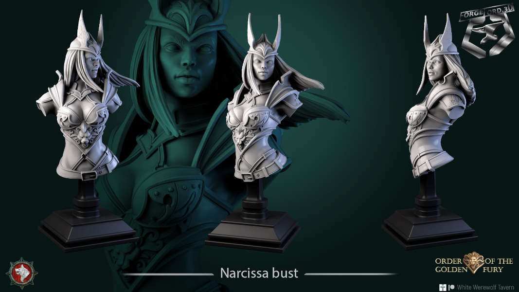Narcissa-bust-75mm-figurines-fantasy-tabletop-RPG-3D-miniatures-white-werewolf-tavern