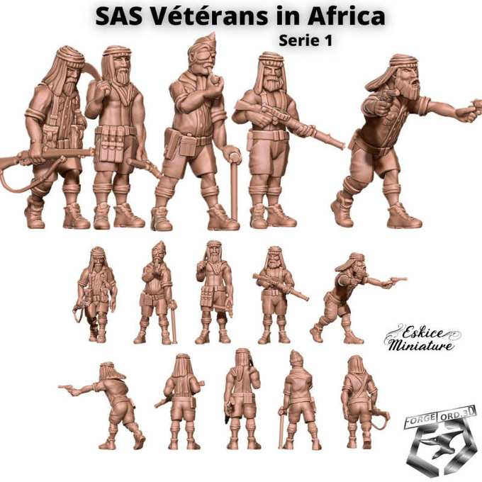 SAS-veterants-in-Africa-WWII-Figurines-3D-miniatures-Eskice-Miniature-historical-1