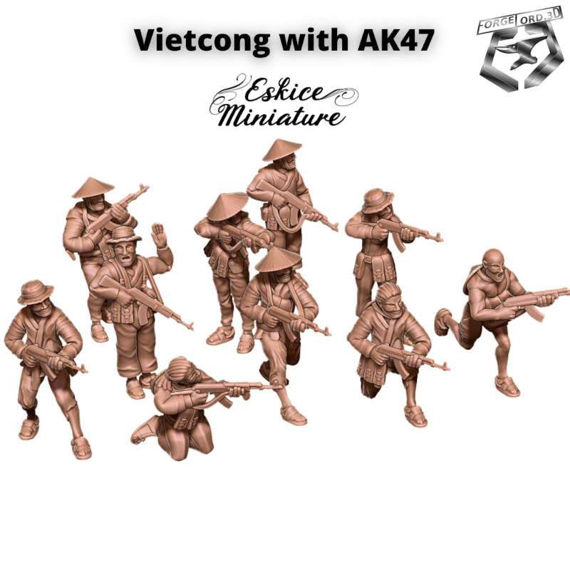 Vietcong-with-AK47-WWII-Figurines-3D-miniatures-Eskice-Miniature-historical-2
