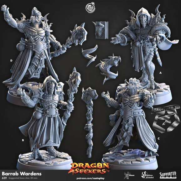 Barrab-Wardens-CastNPlay-Dragon-seekers-Collection--fantasy-tabletop-RPG-3D-miniatures