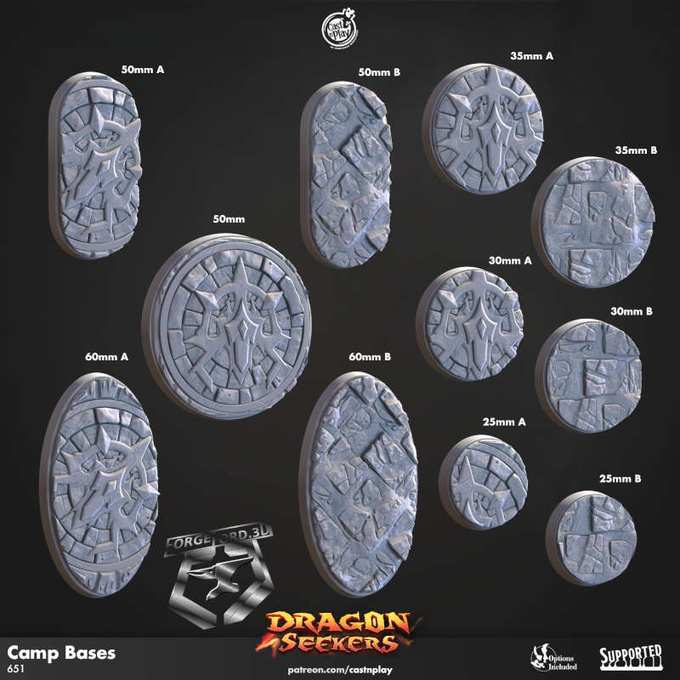 Camp-Bases-Bases-CastNPlay-Collection--fantasy-tabletop-RPG-3D-miniatures