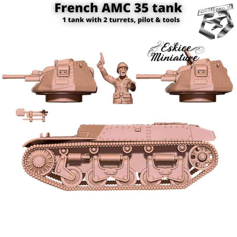 AMC35-with-crew-Tank-Eskice-Miniature-WWII-historical-vehicule-figurine-3d-miniatures-tabletop-rpg-2