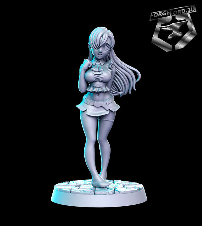 Elizabeth-statue-75mm-RN-Estudio-figurines-fantasy-tabletop-RPG-3D-miniatures