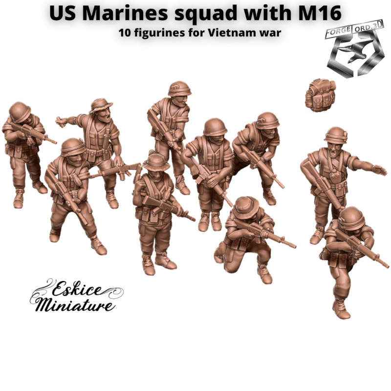 us-marines-m-16-vietnam-Figurines-3D-miniatures-Eskice-Miniature-historical-2