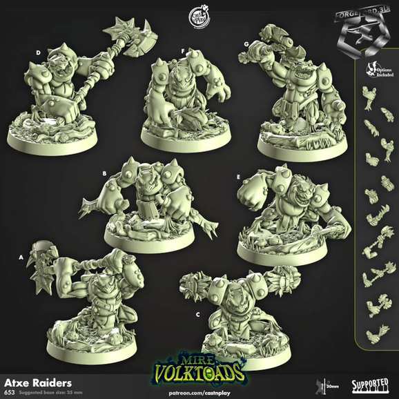 Atxe-Raiders-CastNPlay-mire-volktoads-Collection--fantasy-tabletop-RPG-3D-miniatures