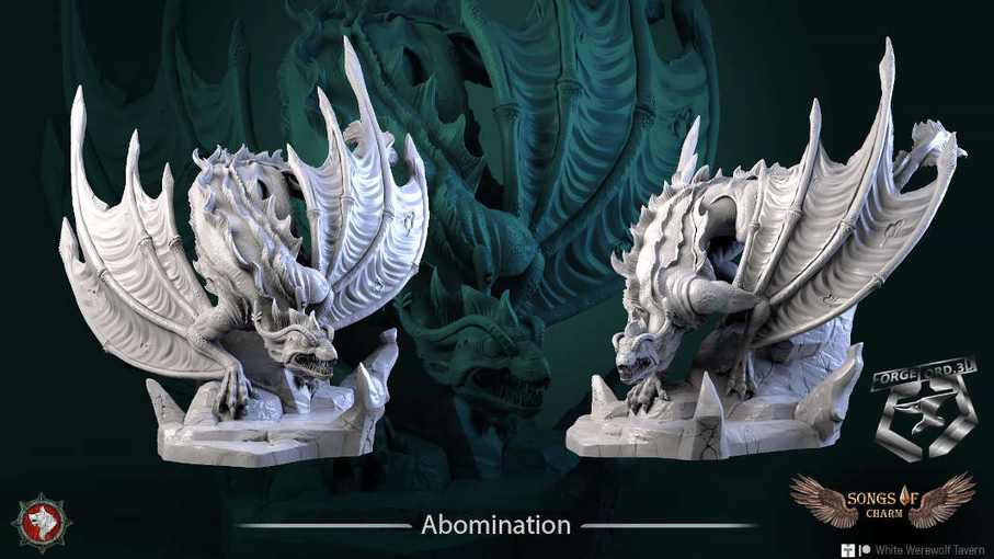 Abomination-32mm-figurines-fantasy-tabletop-RPG-3D-miniatures-white-werewolf-tavern