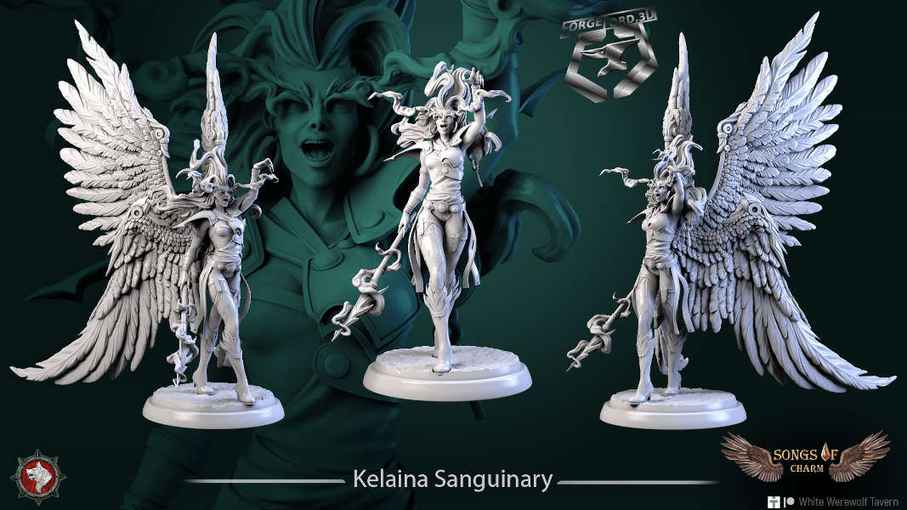 Kelaina-Sanguinary-statue-75mm-figurines-fantasy-tabletop-RPG-3D-miniatures-white-werewolf-tavern
