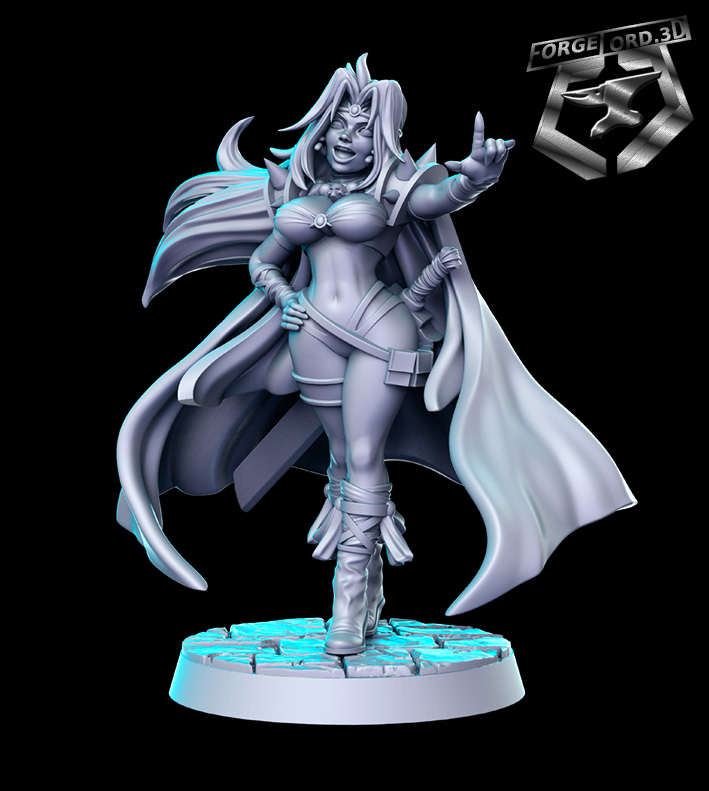 Naga-statue-75mm-RN-Estudio-figurines-fantasy-tabletop-RPG-3D-miniatures