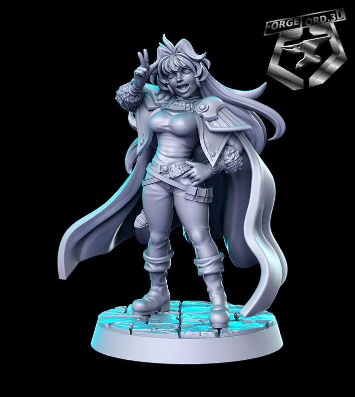 Slayers-Rina6-statue-75mm-RN-Estudio-figurines-fantasy-tabletop-RPG-3D-miniatures