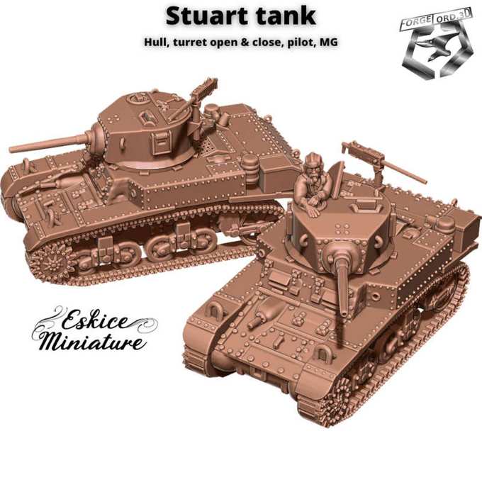 stuart-Tank-Eskice-Miniature-WWII-historical-vehicule-figurine-3d-miniatures-tabletop-rpg