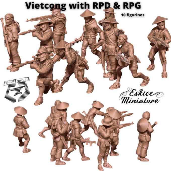 Vietcong-with-rpd-and-rpg-Figurines-3D-miniatures-Eskice-Miniature-historical-2