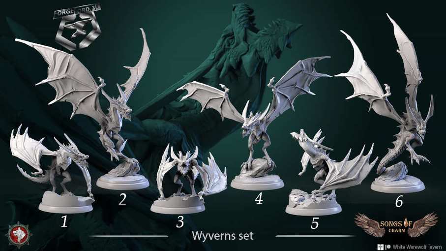 Wyvernsset-32mm-figurines-fantasy-tabletop-RPG-3D-miniatures-white-werewolf-tavern