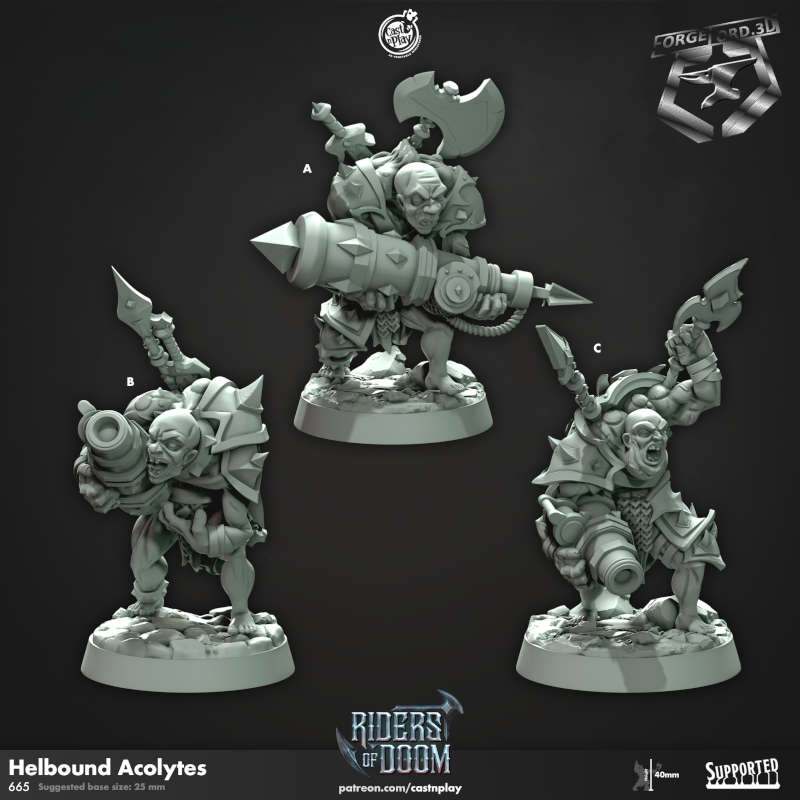 Hellbound-Acolytes-CastNPlay-riders-of-doom-Collection--fantasy-tabletop-RPG-3D-miniatures