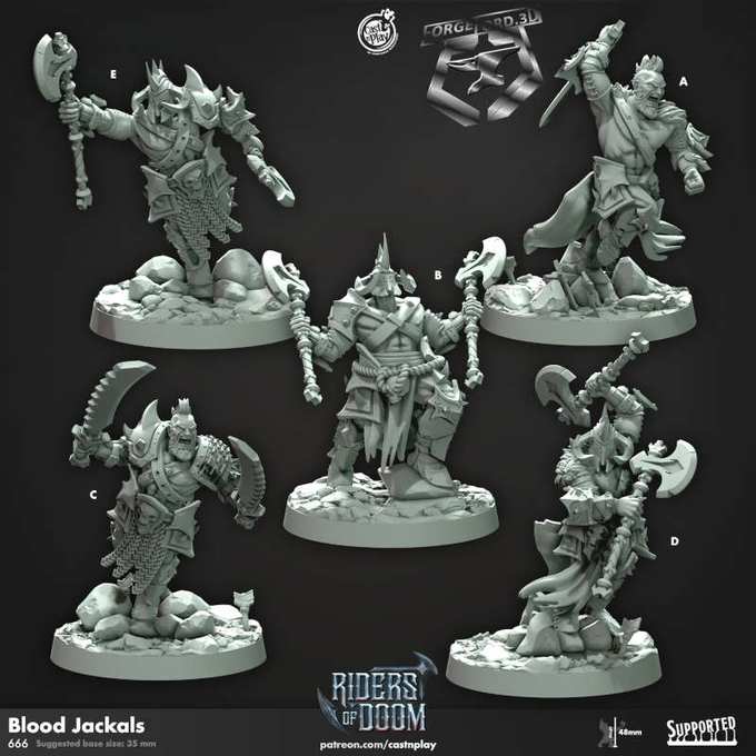Blood-Jackals-CastNPlay-riders-of-doom-Collection--fantasy-tabletop-RPG-3D-miniatures