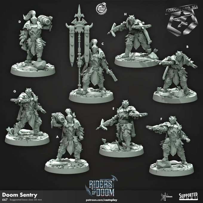 Doom-Sentry-CastNPlay-riders-of-doom-Collection--fantasy-tabletop-RPG-3D-miniatures
