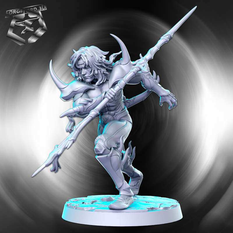 Cecil-Harvey-Mask-off-statue-75mm-RN-Estudio-figurines-fantasy-tabletop-RPG-3D-miniatures