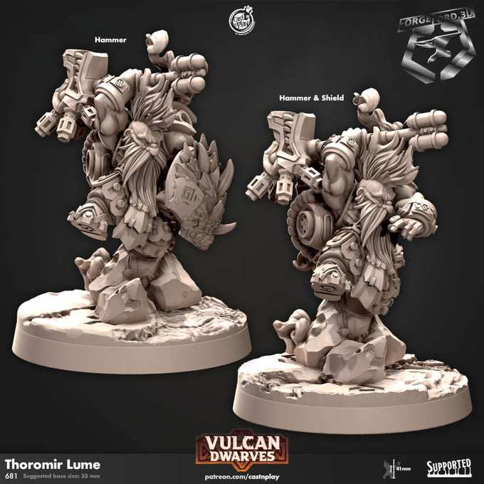 Thoromir-Lume-CastNPlay-vulcan-dwarves-Collection--fantasy-tabletop-RPG-3D-miniatures