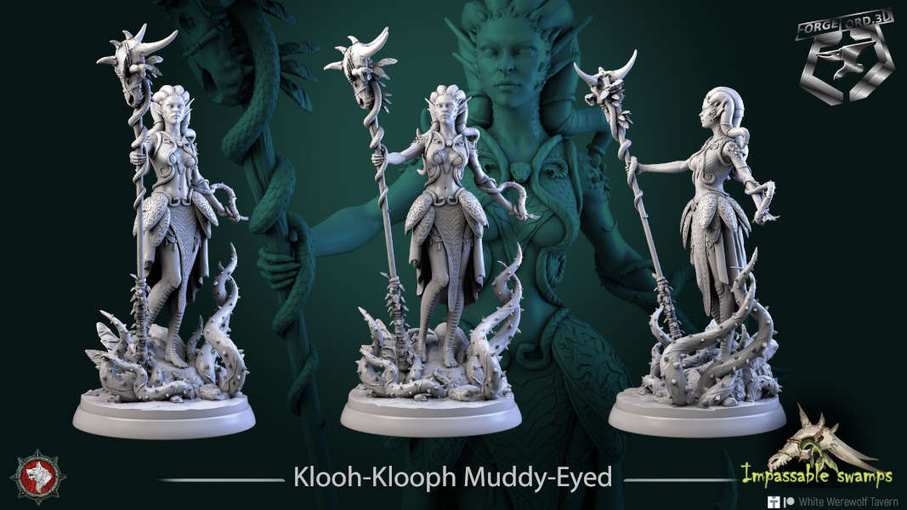 Klooh-Klooph-Muddy-Eyed-statue-75mm-figurines-fantasy-tabletop-RPG-3D-miniatures-white-werewolf-tavern