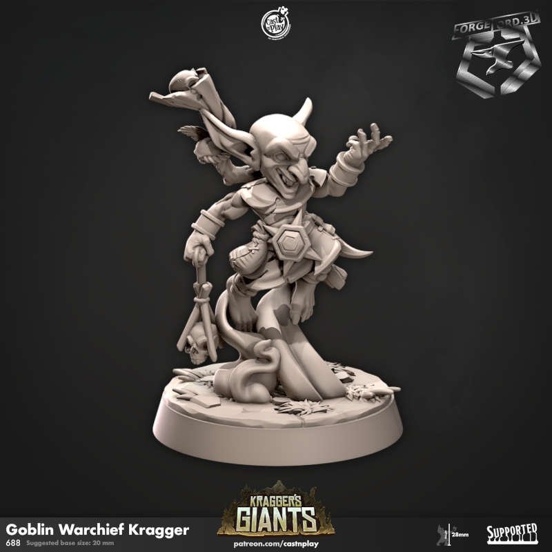 Goblin-Warchief-Kragger-CastNPlay-kragger's-giants-Collection--fantasy-tabletop-RPG-3D-miniatures