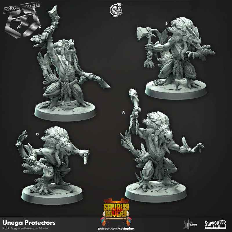 Unega-Protectors-CastNPlay-vulcan-dwarves-Collection--fantasy-tabletop-RPG-3D-miniatures