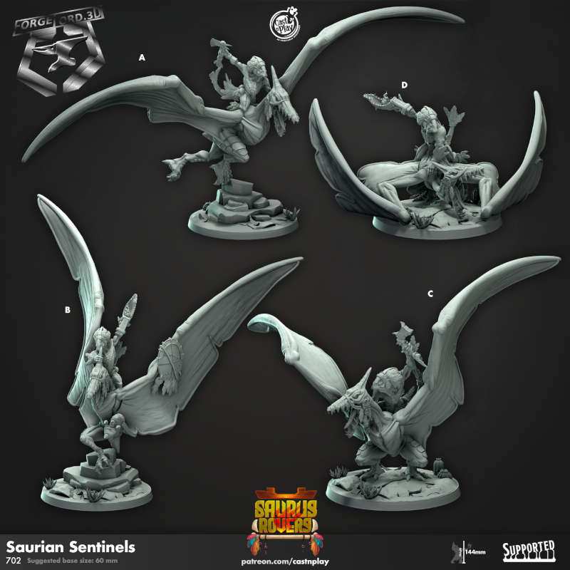Saurian-Sentinels-CastNPlay-vulcan-dwarves-Collection--fantasy-tabletop-RPG-3D-miniatures