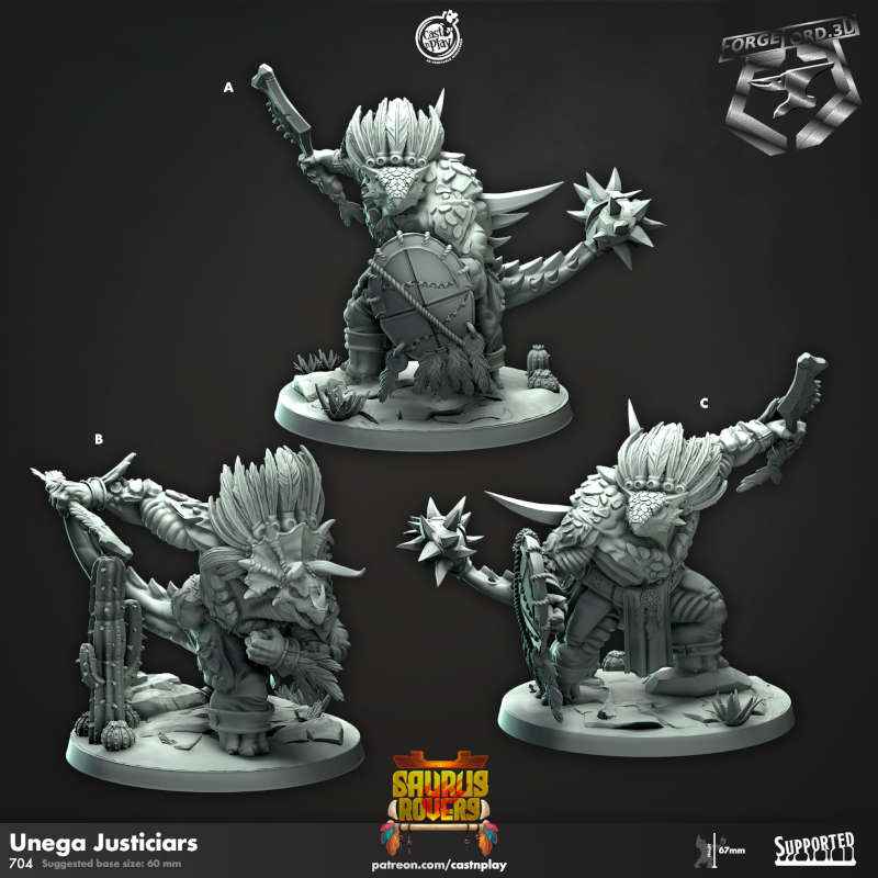 Unega-Justiciars-CastNPlay-vulcan-dwarves-Collection--fantasy-tabletop-RPG-3D-miniatures
