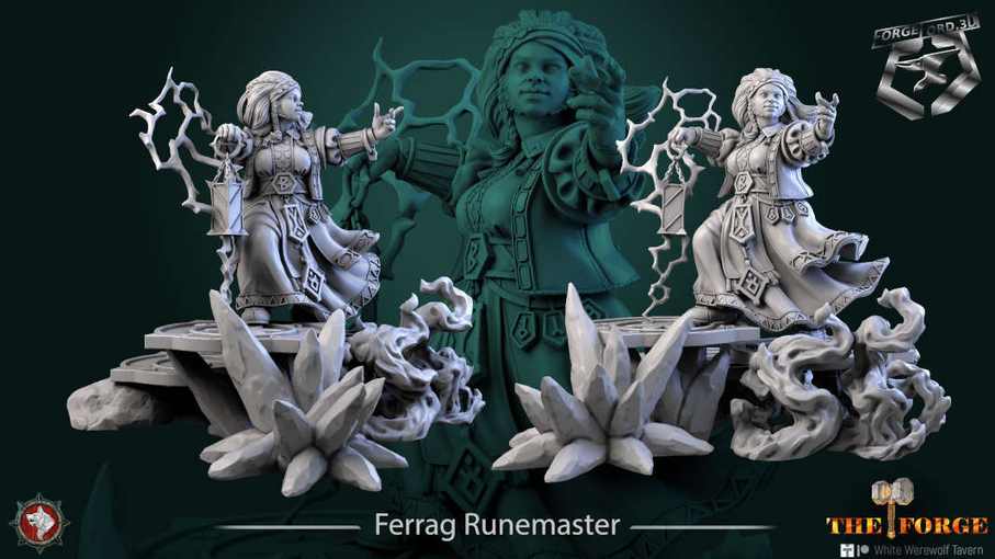 Ferrag Runemaster-statue-75mm-figurines-fantasy-tabletop-RPG-3D-miniatures-white-werewolf-tavern