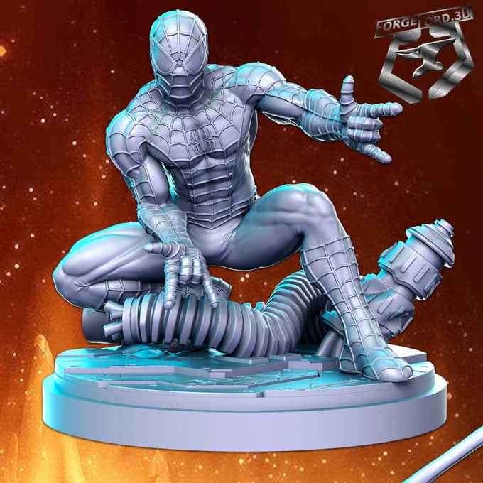 Spiderman-statue-75mm-RN-Estudio-figurines-fantasy-tabletop-RPG-3D-miniatures