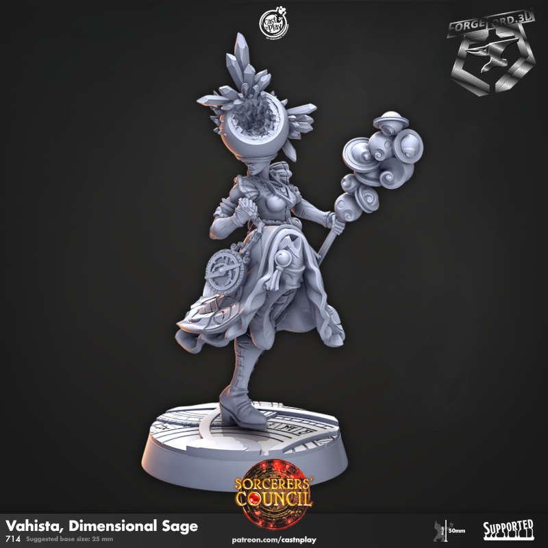 Vahista, Dimensional Saget-CastNPlay-sorcerer's-council-Collection--fantasy-tabletop-RPG-3D-miniatures
