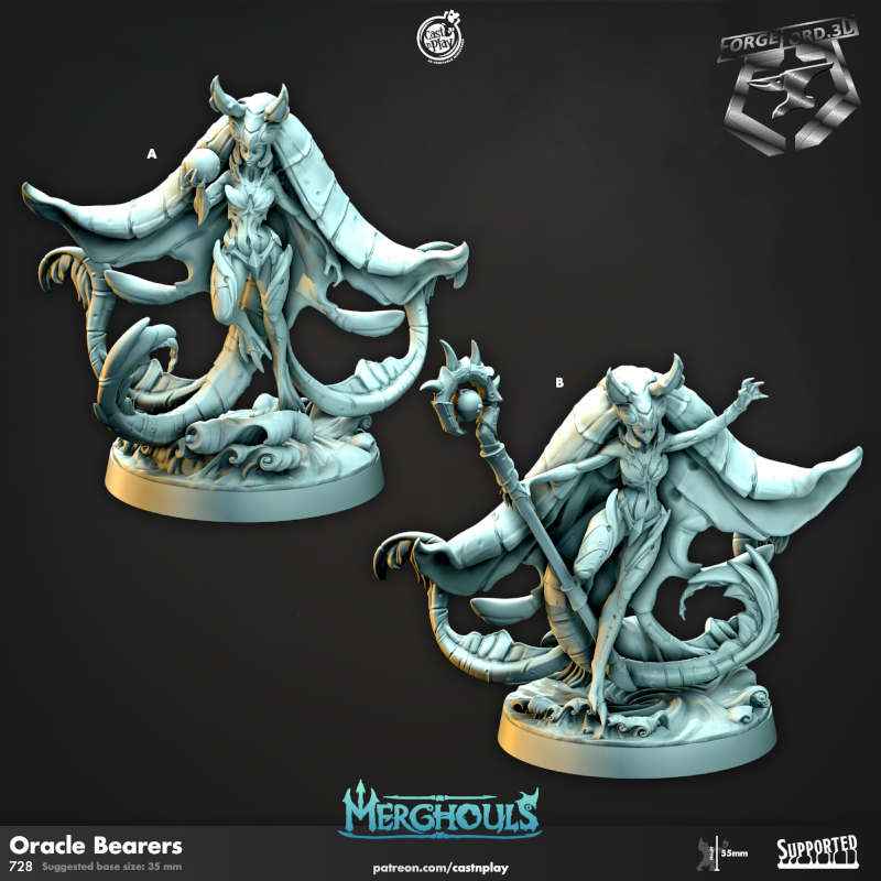 Oracle Bearers-CastNPlay-merghouls-Collection--fantasy-tabletop-RPG-3D-miniatures